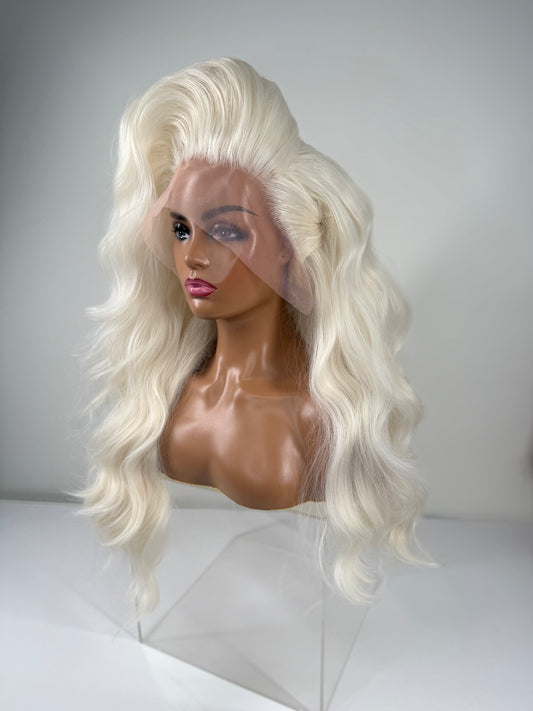 Pre-Styled Platinum Ice Wig
