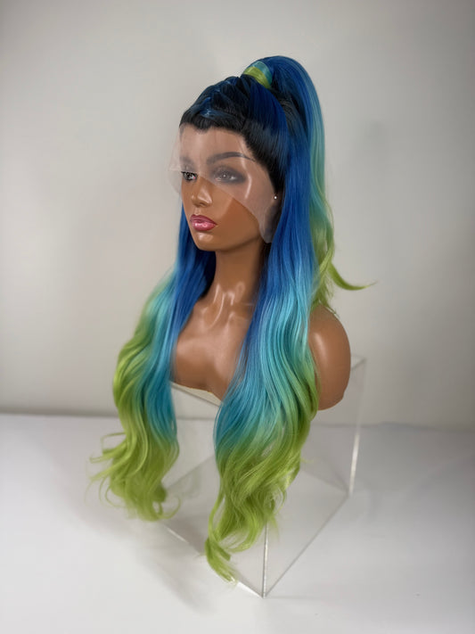 Pre-Styled Sour Ocean Wig