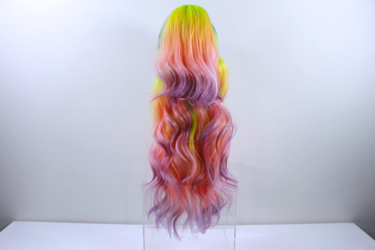 Pre-styled Pastel Rainbow Wig