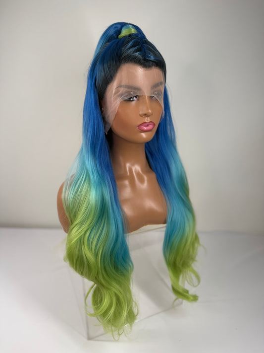 Pre-Styled Sour Ocean Wig