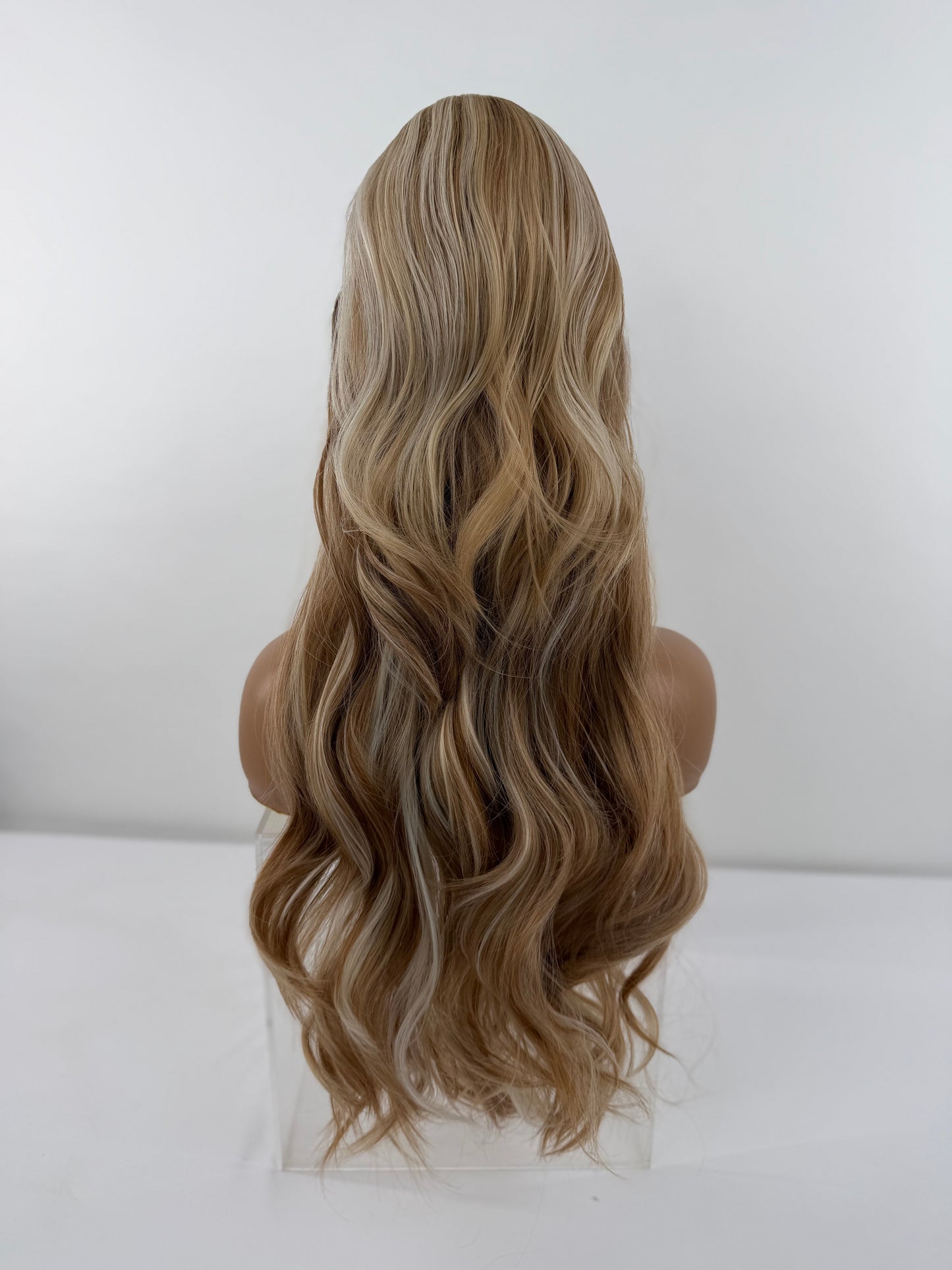 Pre-Styled Rooted Caramel Blonde Wig