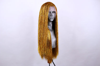 Golden Sparkle Tinsel Wig