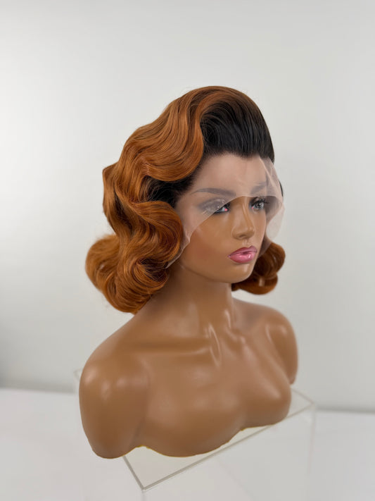 Pre-Styled Rooted Copper Brown Wig