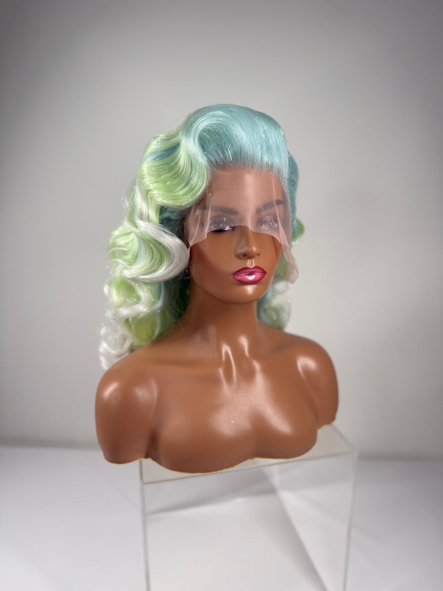 Pre-Styled Seafoam Sparkle Wig