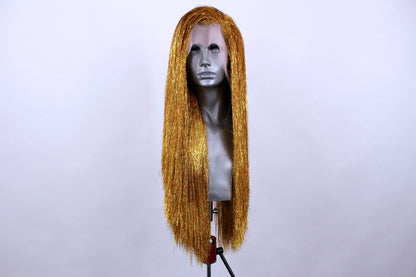 Golden Sparkle Tinsel Wig