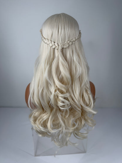 Pre-Styled Platinum Ice Hardfront Wig