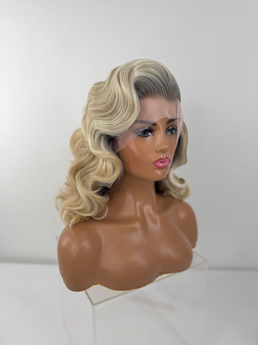 Pre-Styled Winter Blonde Wig