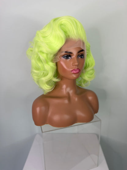 Pre-Styled Soft Lime Wig