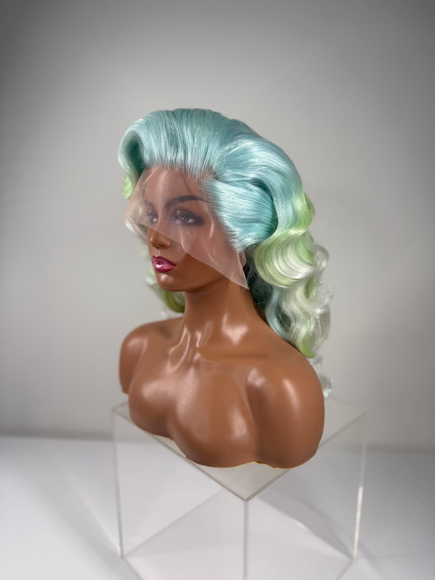 Pre-Styled Seafoam Sparkle Wig