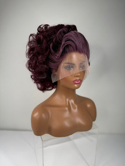 Pre-Styled Poison Purple Wig