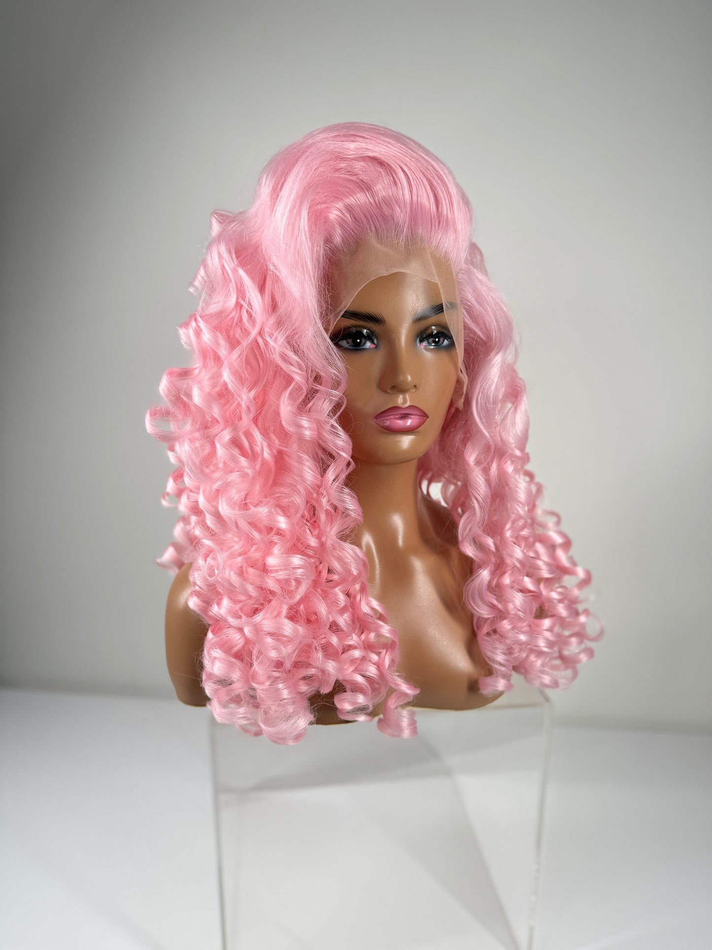 Pre-styled Baby Pink Wig
