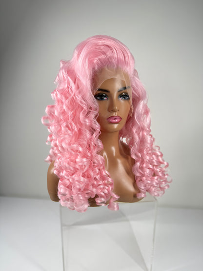 Pre-styled Baby Pink Wig