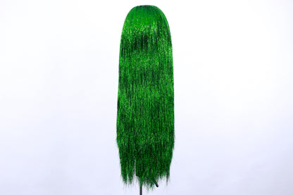 Emerald Sparkle Tinsel Wig