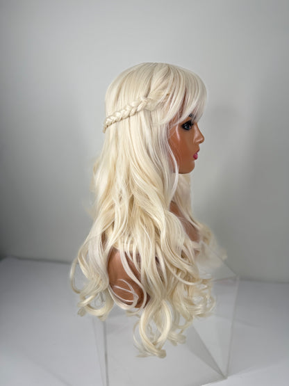 Pre-Styled Platinum Ice Hardfront Wig