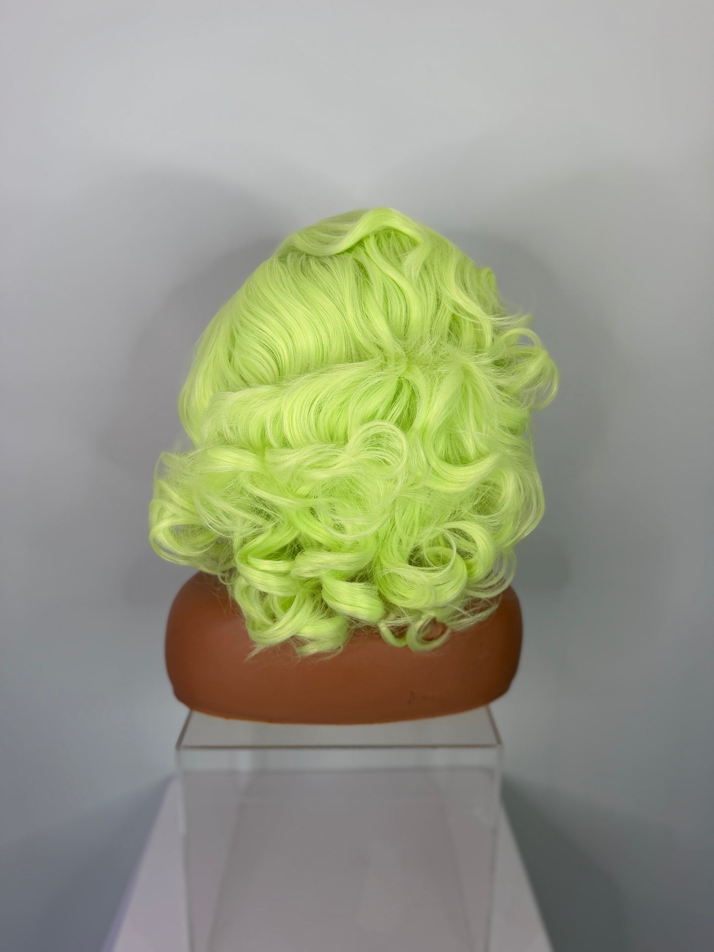 Pre-Styled Soft Lime Wig