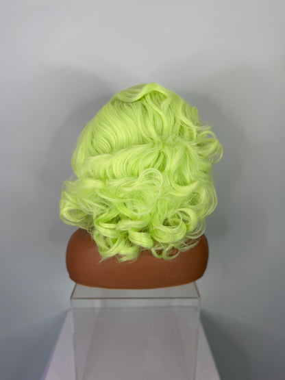 Pre-Styled Soft Lime Wig