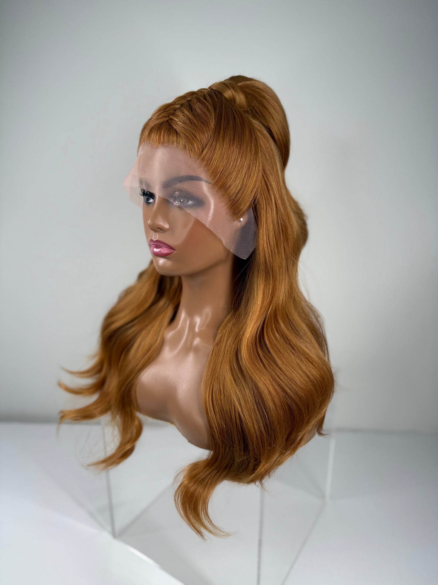 Pre-Styled Burnt Pumpkin Wig