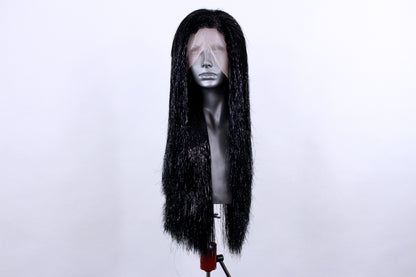 Black Sparkle Tinsel Wig