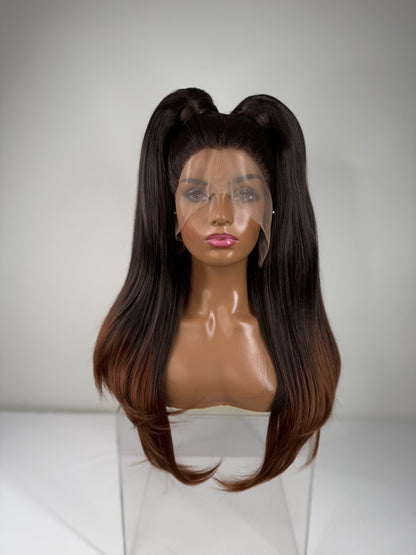 Pre-Styled Golden Auburn Ombré wig