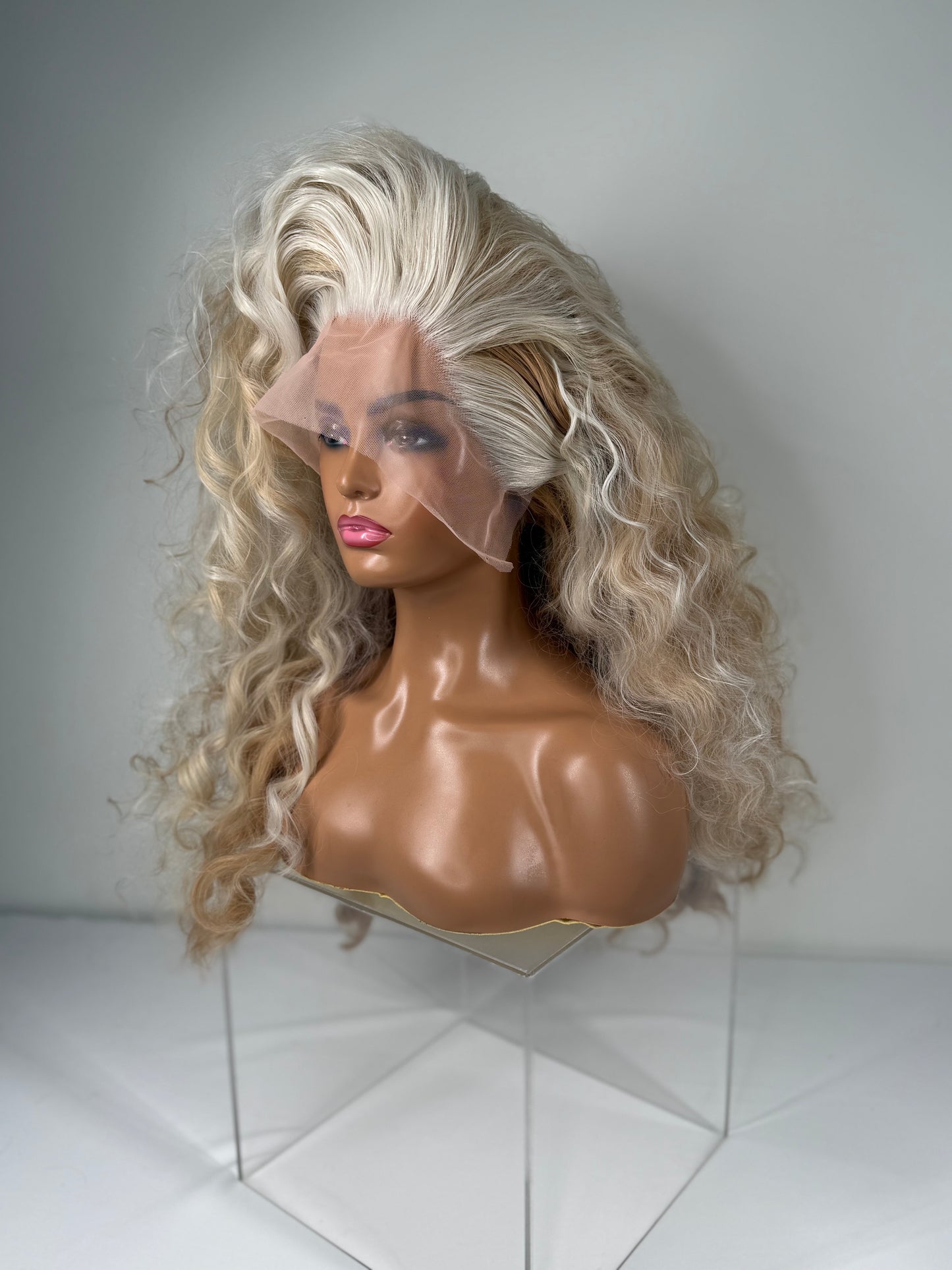 Pre-Styled Champagne Wig