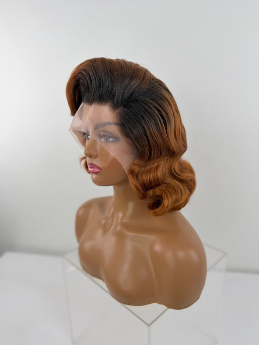 Pre-Styled Rooted Copper Brown Wig