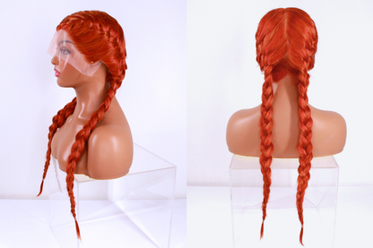 Braided Lacefront Wig- Fire Blend