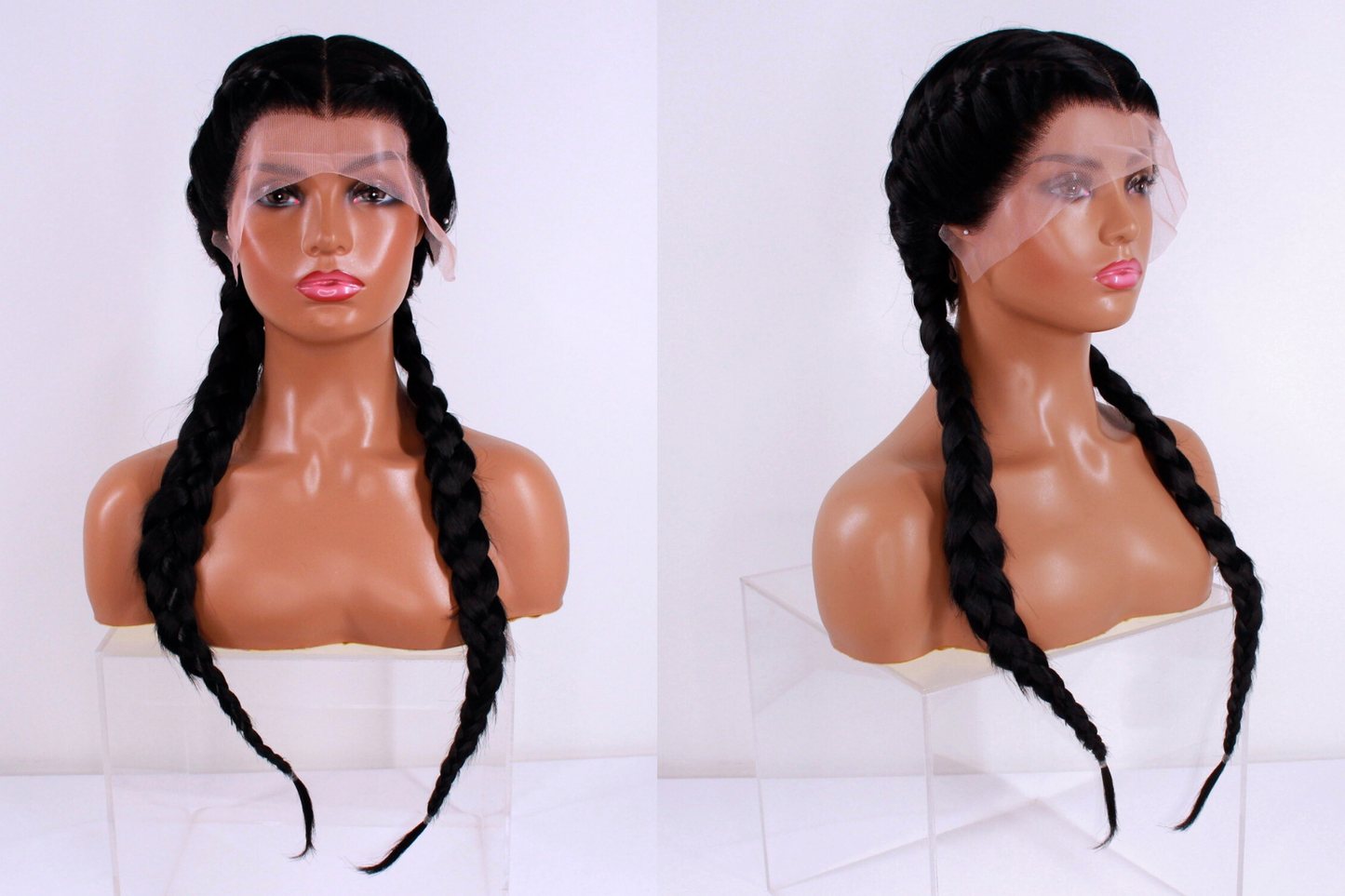 Braided Lacefront Wig- Pure Black
