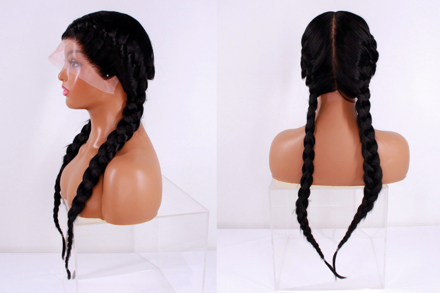 Braided Lacefront Wig- Pure Black