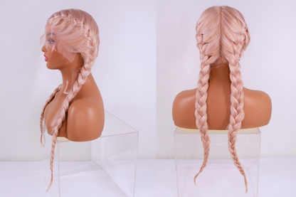 Braided Lacefront Wig- Frosted Peach