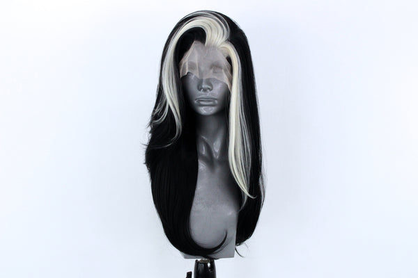 Lily Platinum Streaked Black Webster Wigs