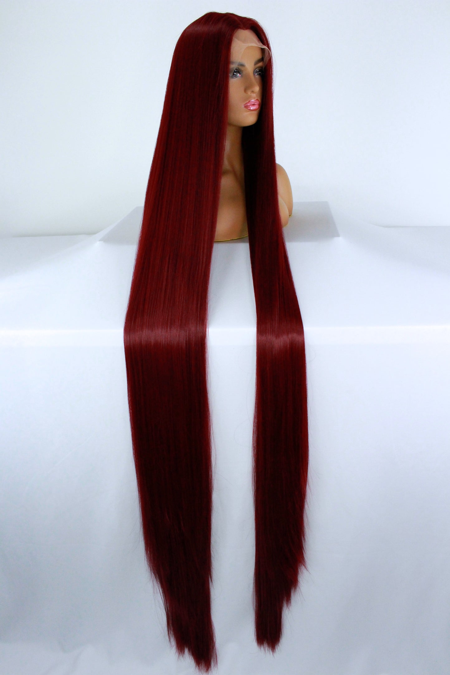 65” Burgundy Red Lacefront Wig