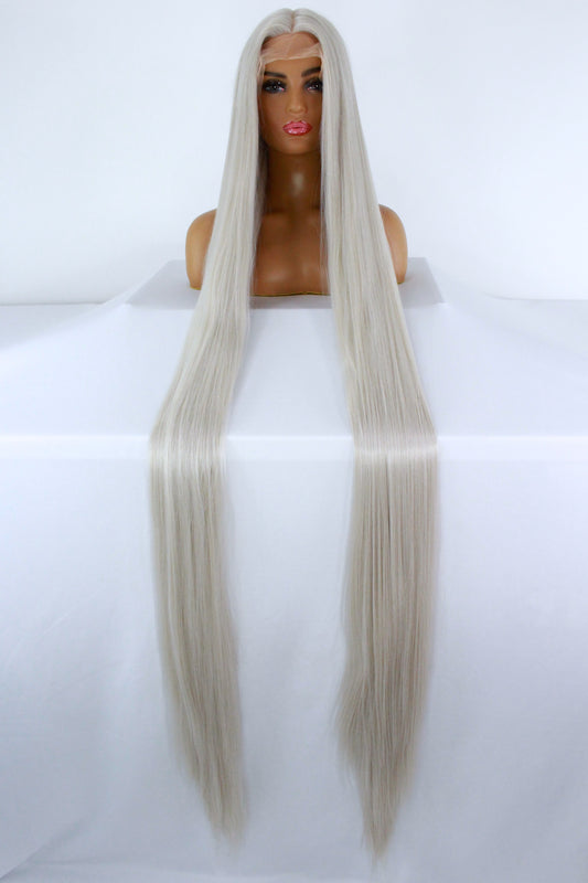 65” Silver Lacefront Wig